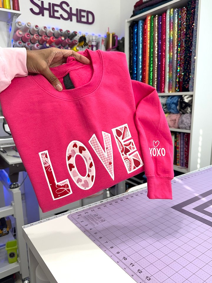 Love Applique Embroidery Design product image (2)