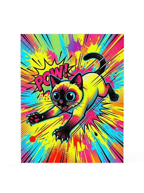 Laser Chase Siamese Poster