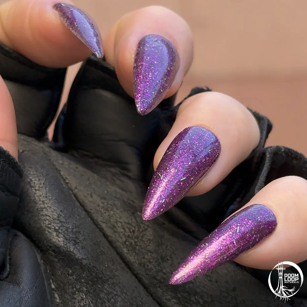 THE INTRUDER - Bruised Fuchsia Glitter Nail Polish product image (7)