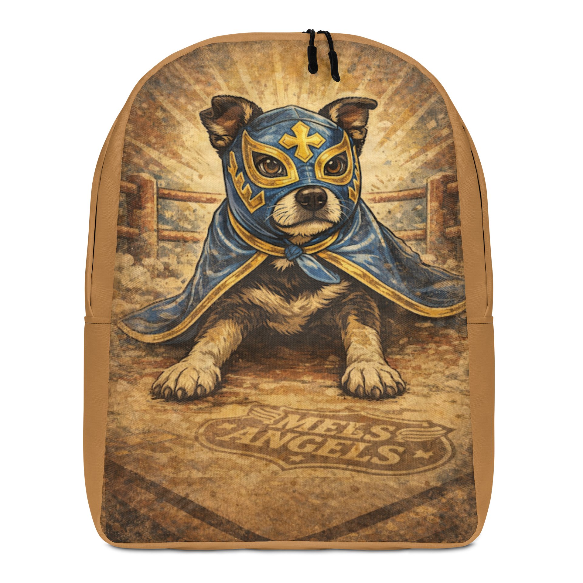 Los Guardianes Luchadores All-Over Print Backpack – Vintage Lucha Libre Dog Travel & School Bag product image (3)