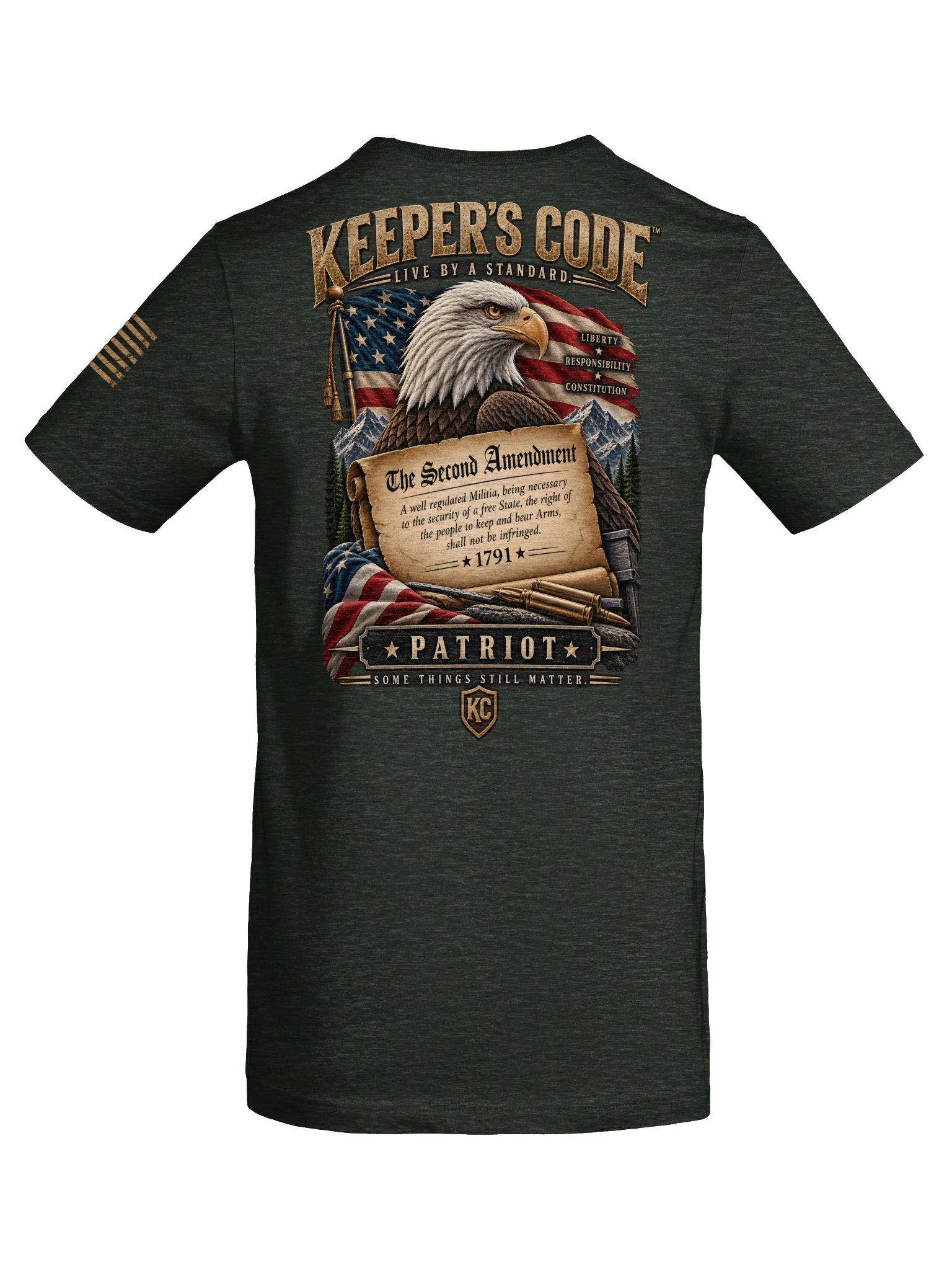 Keeper’s Code™ Women’s Second Amendment Eagle Patriotic T-Shirt product image (8)