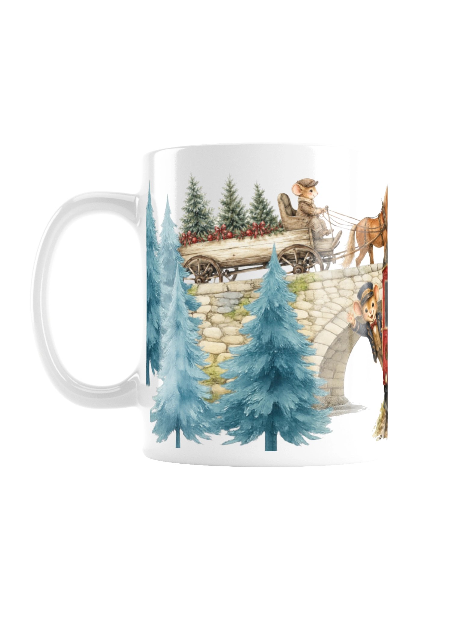 Home for Winter | Whimsical Snowy Village Ceramic Mug product image (1)