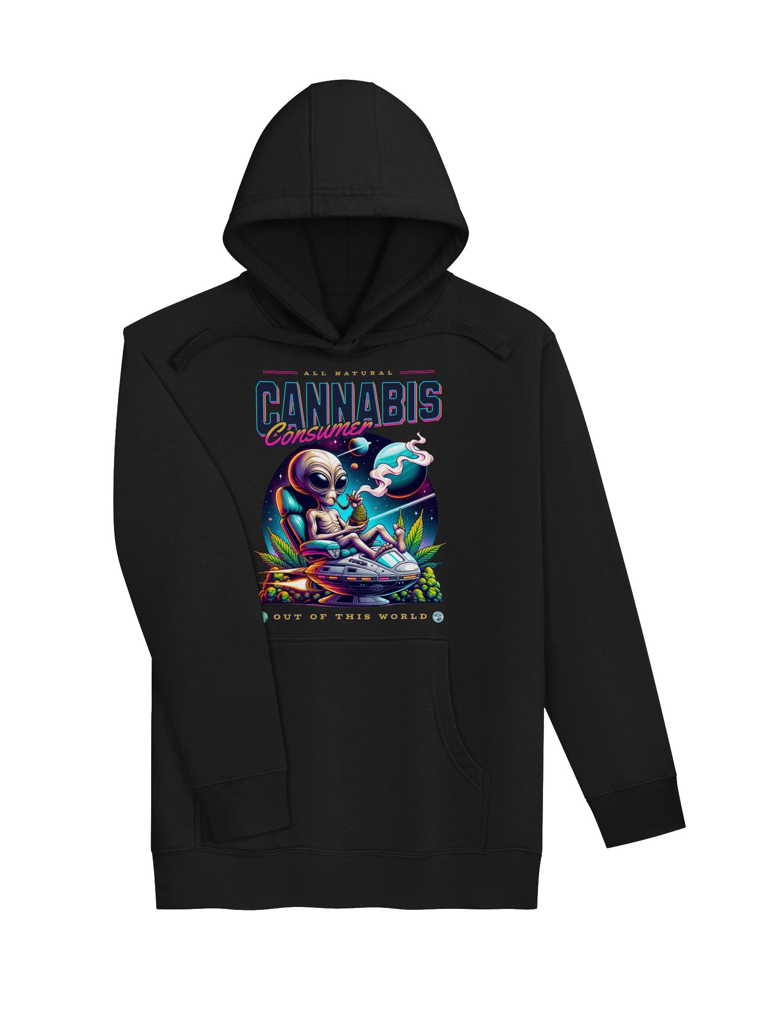 Out of This World - Alien Cannabis Consumer | Premium Unisex Hoodie product image (4)