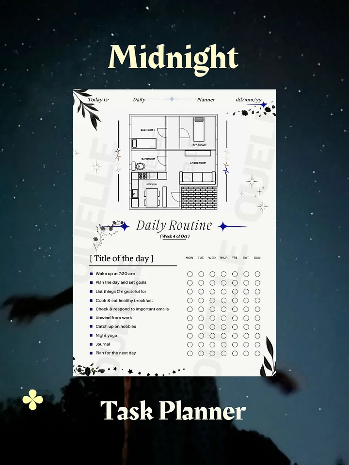 Midnight - Routine Blueprint: Automate Your Habits (PDF & Template) product image (1)