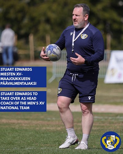 Stuart Edwards aloittaa miesten XV-maajoukkueen päävalmentajana. Linkki tiedotteeseen biossa. 

Stuart Edwards to take over a...