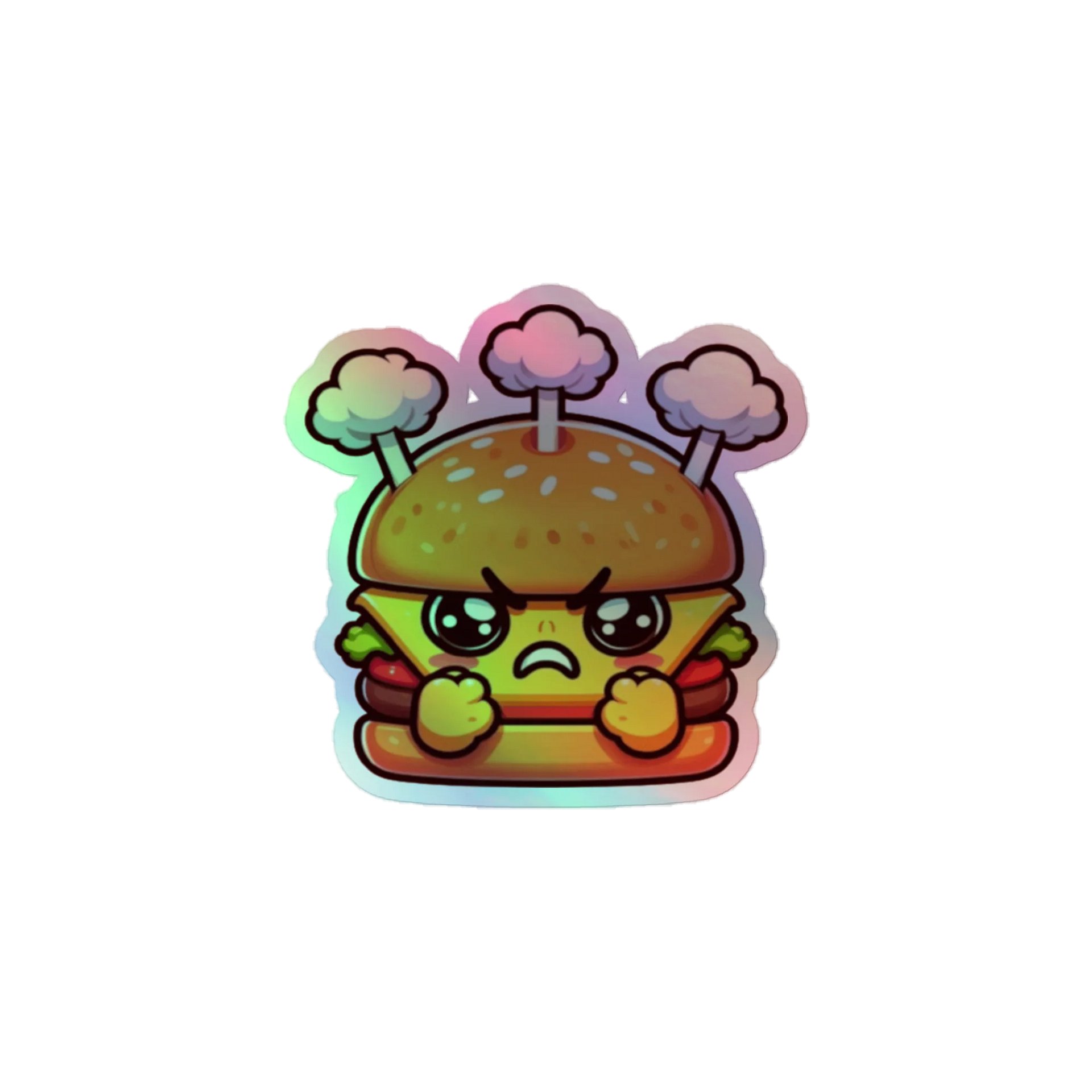 Grumpy Burger Holographic Sticker Sheet product image (1)
