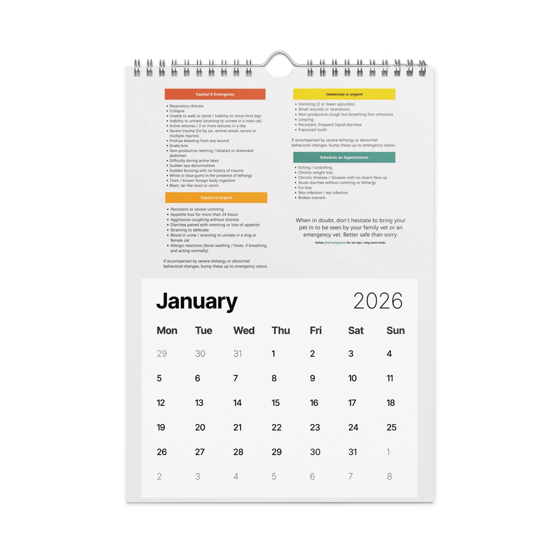 2026 Emergency Reference Wall Calendar product image (6)