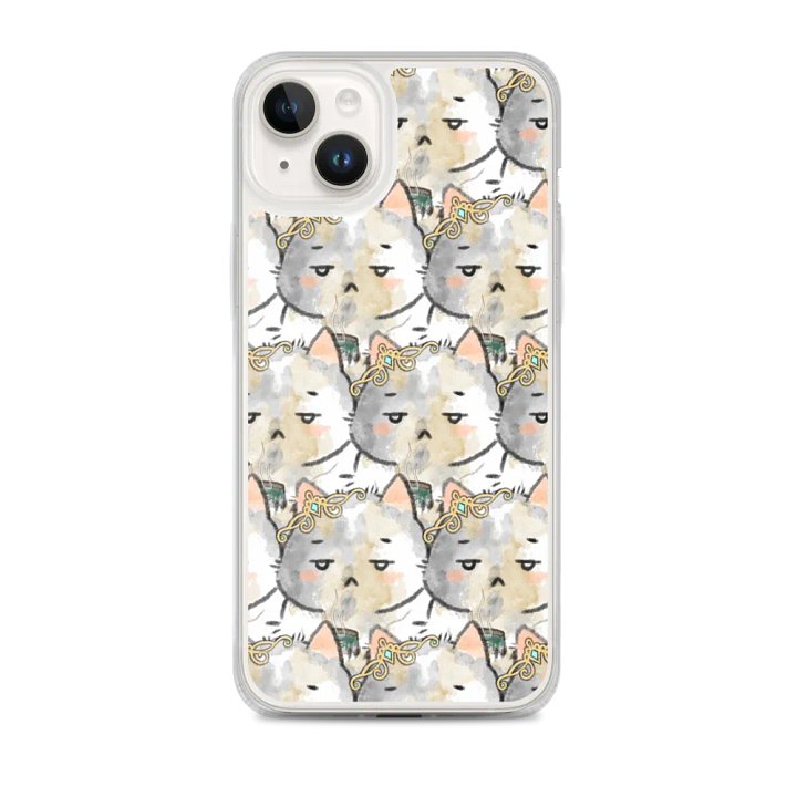 Whimsical Cat Faces iPhone® Clear Case product image (1)