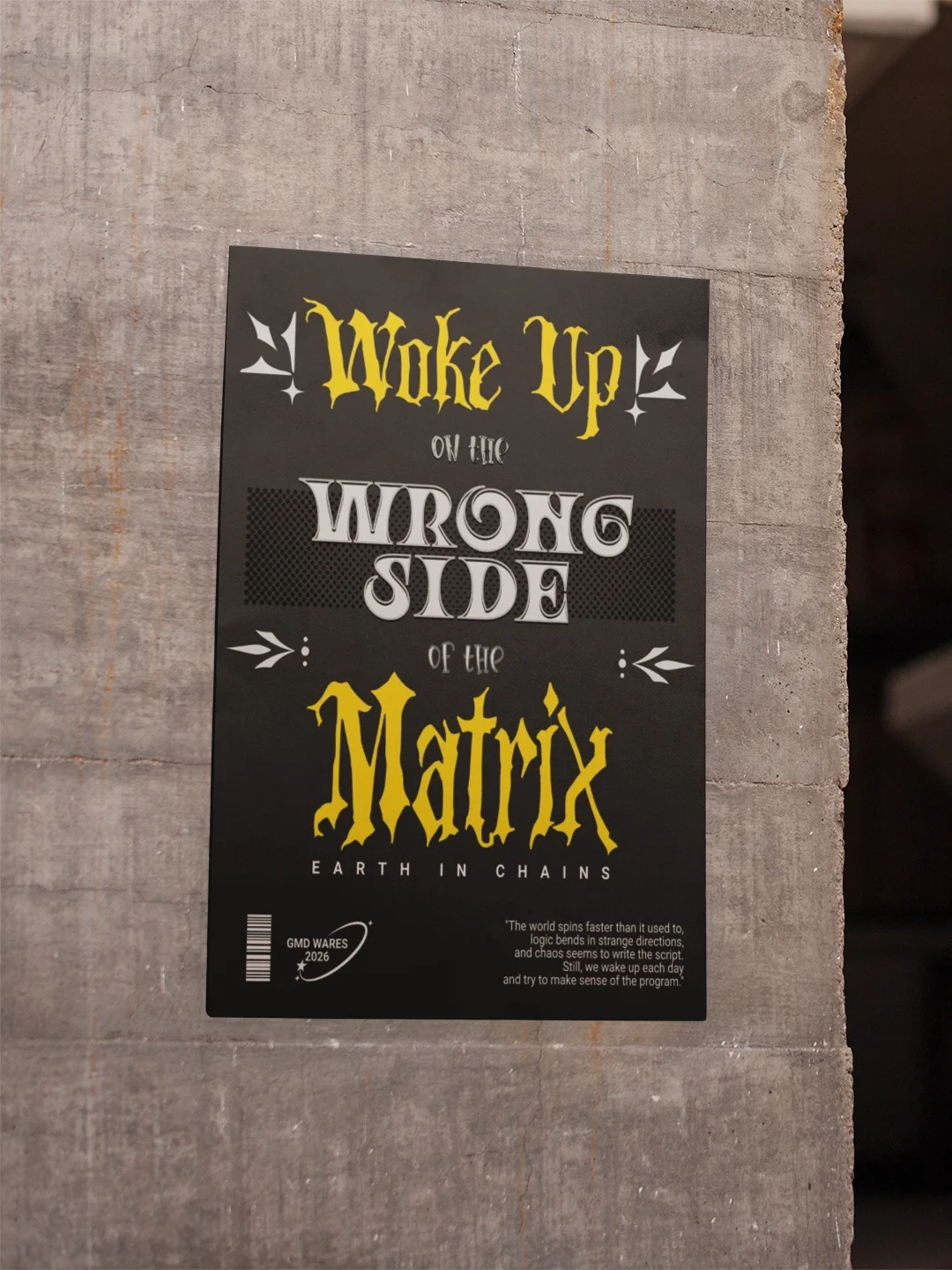 Wake Up on the Wrong Side of the Matrix - Cyberpunk Dystopian Poster product image (11)