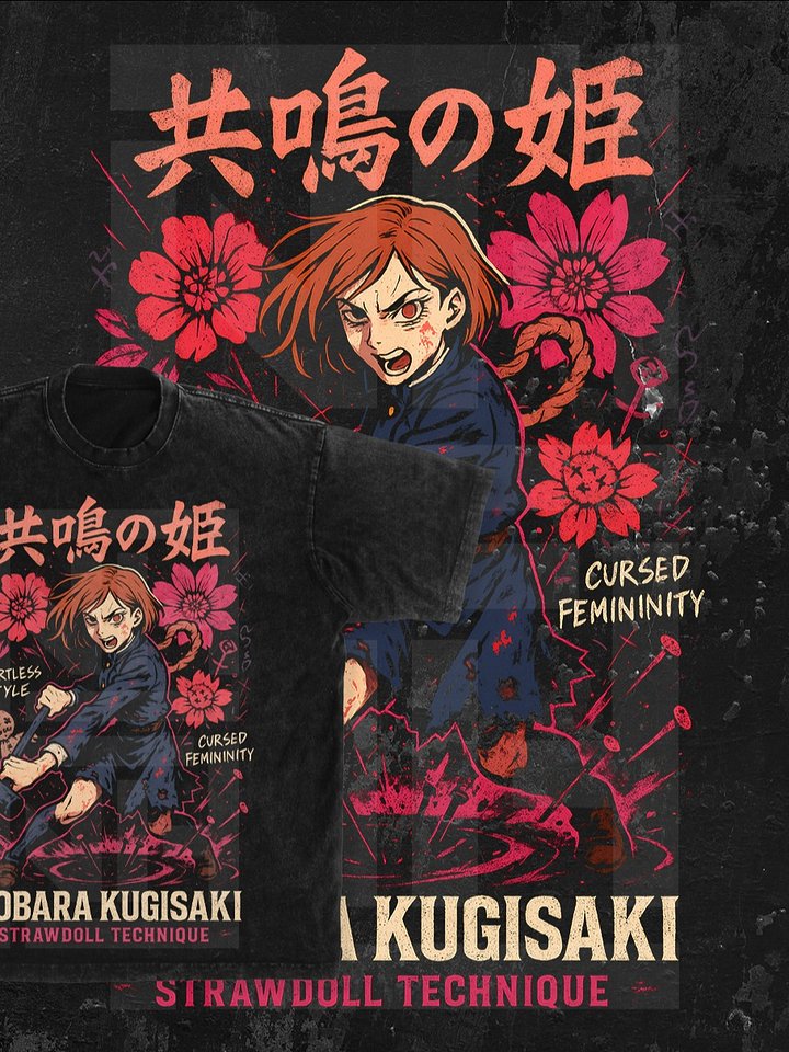 Nobara Kugisaki jujutsu kaisen t-shirt PNG design product image (1)