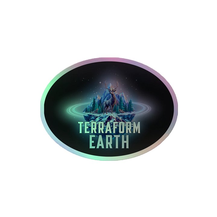 Elkhorn Terraform Earth Holographic Sticker product image (2)