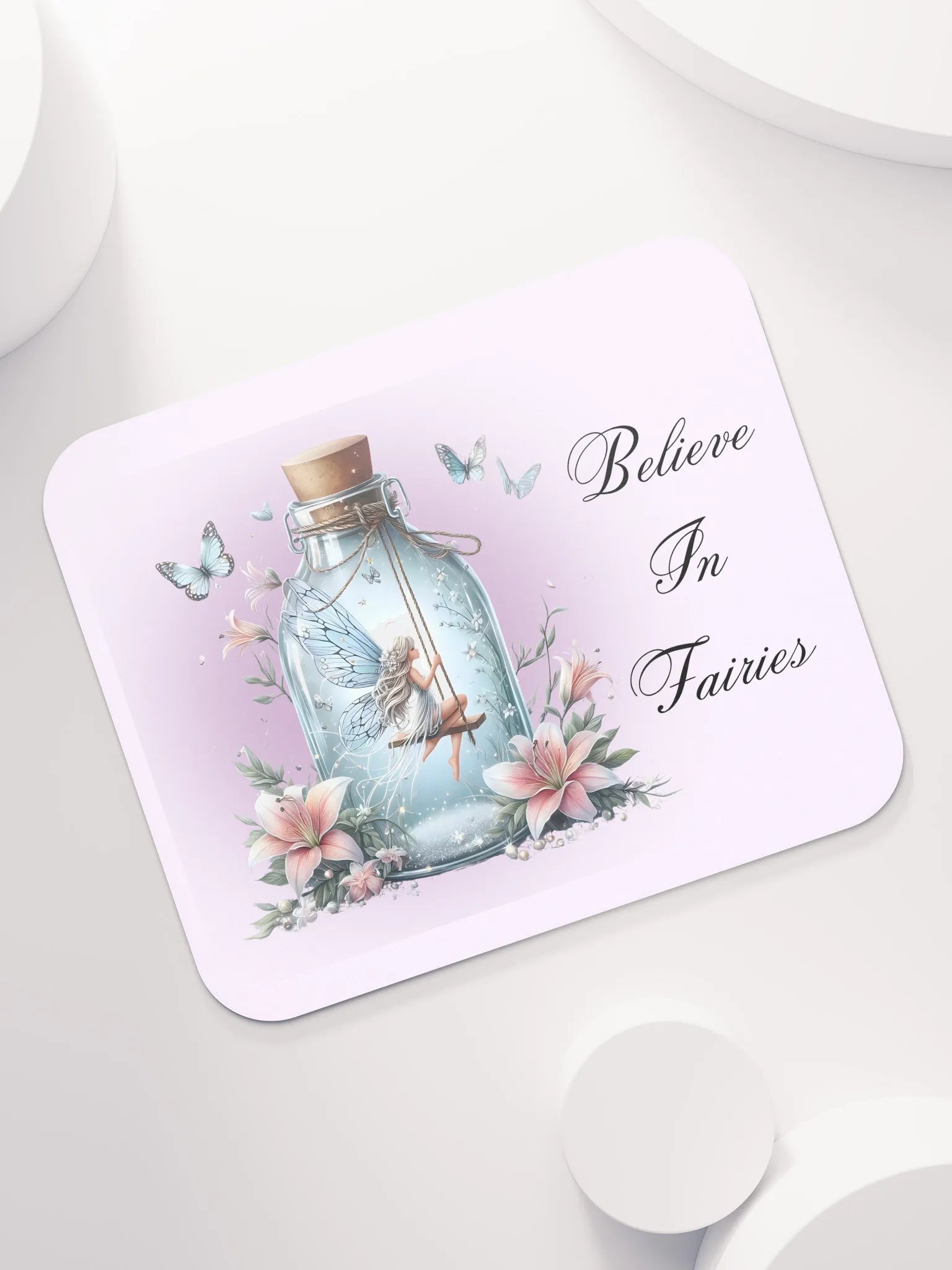 Whimsical Fairy Glass Bottle Mouse Pad product image (8)