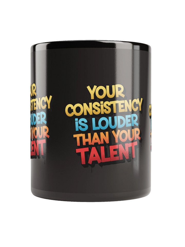 Louder Than Talent — Glossy Black Motivational Mug product image (3)