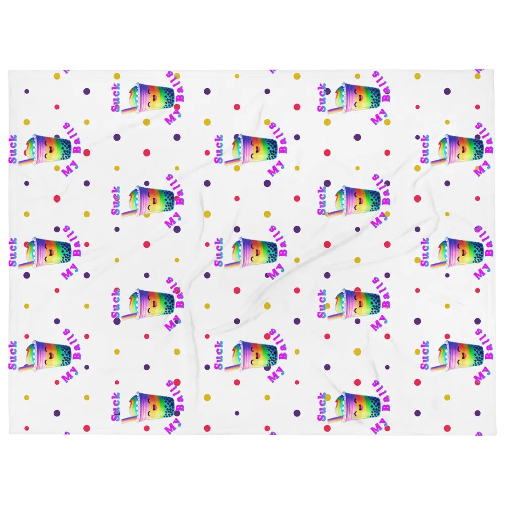 Rainbow Boba Delight Throw Blanket product image (1)