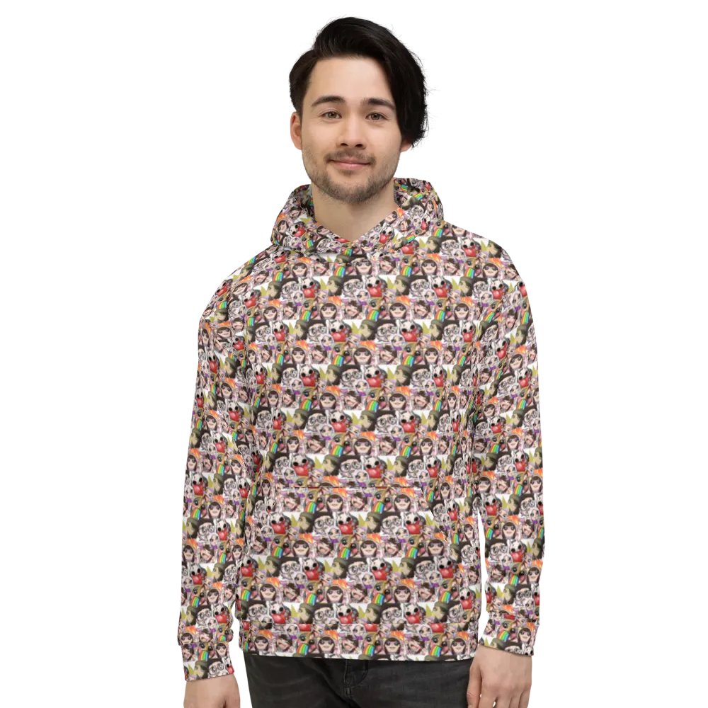 Emote All Over Pattern Hoodie product image (3)