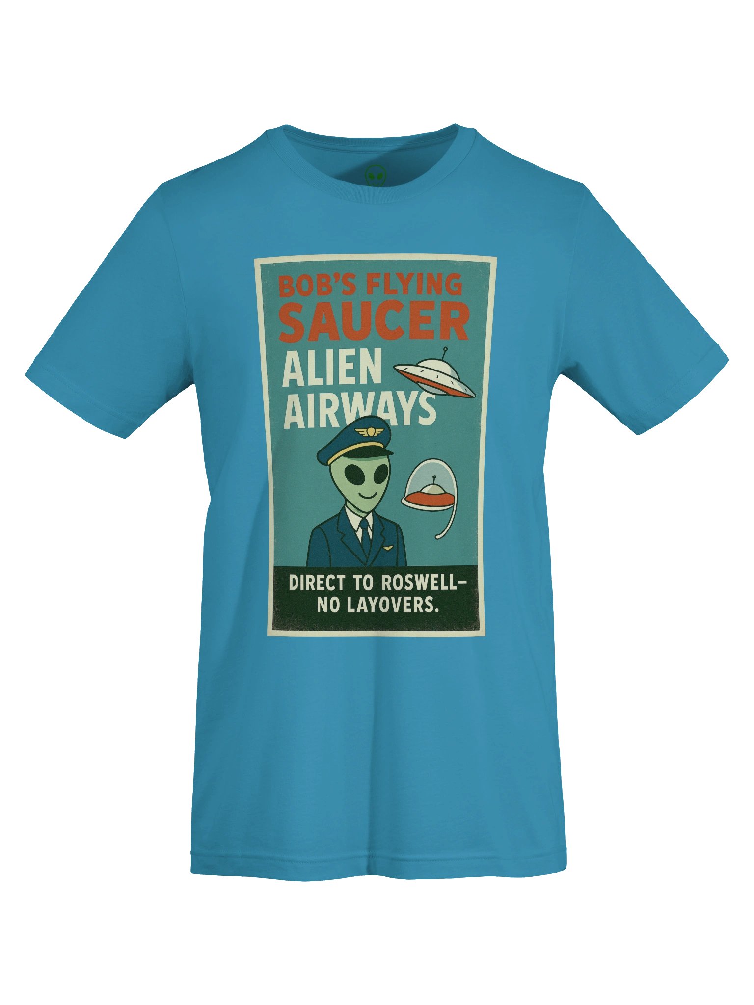 Roswell Alien Airways UFO 1950's Retro Airline Pilot Concert Tee Fit Unisex T-Shirt product image (7)