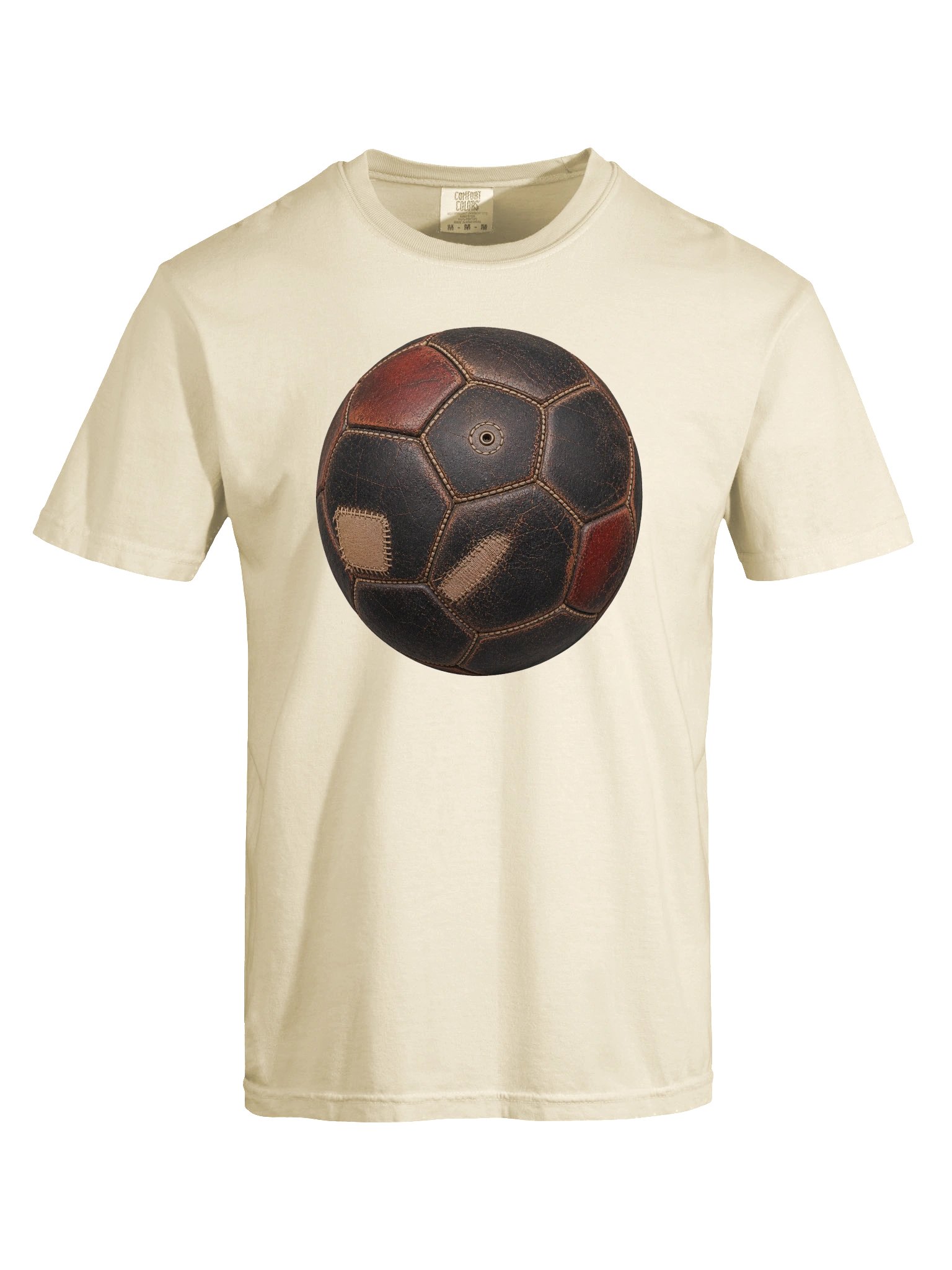Cinder Pitch 014 Vintage Soccer Ball Art Tee product image (5)