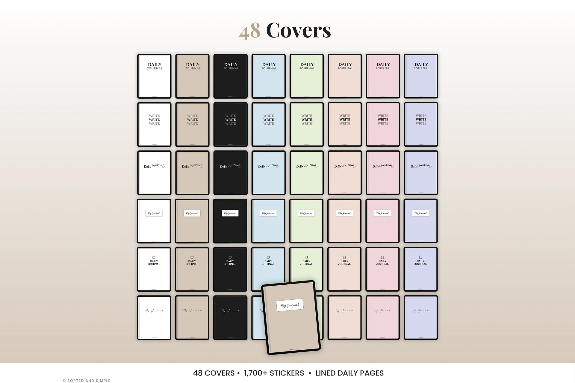 Digital Lined Journal - Beige product image (3)