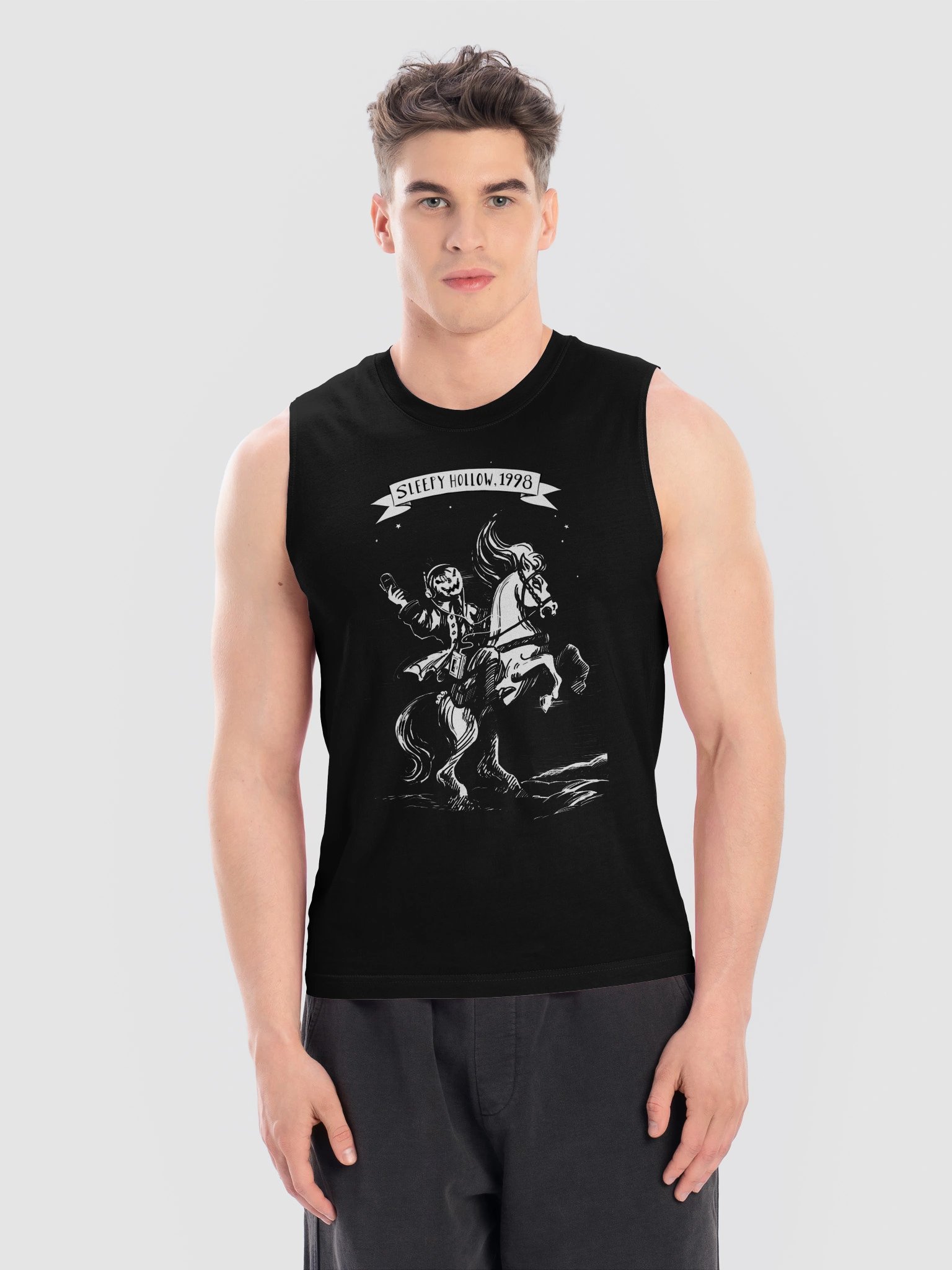 “Sleepy Hollow, 1998” Woodcut Muscle Tank product image (7)