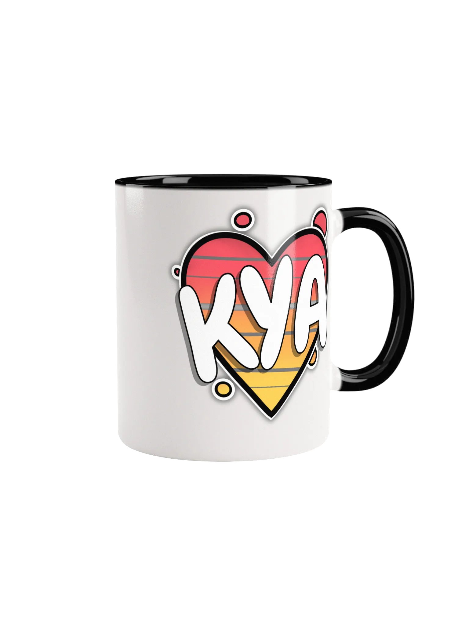 KYA Heart Stripes Ceramic Mug product image (2)