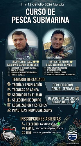 🌊🏹 ¡VUELVEN LOS CURSOS DE PESCA SUBMARINA! 🏹🌊

Para mí es un orgullo enorme anunciaros que vuelvo a impartir cursos de formac...