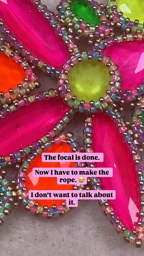 IYKYK

Beaded ropes - my love/hate relationship with

Love them finished
Hate making them

#beading #neon #beadedropes #onast...