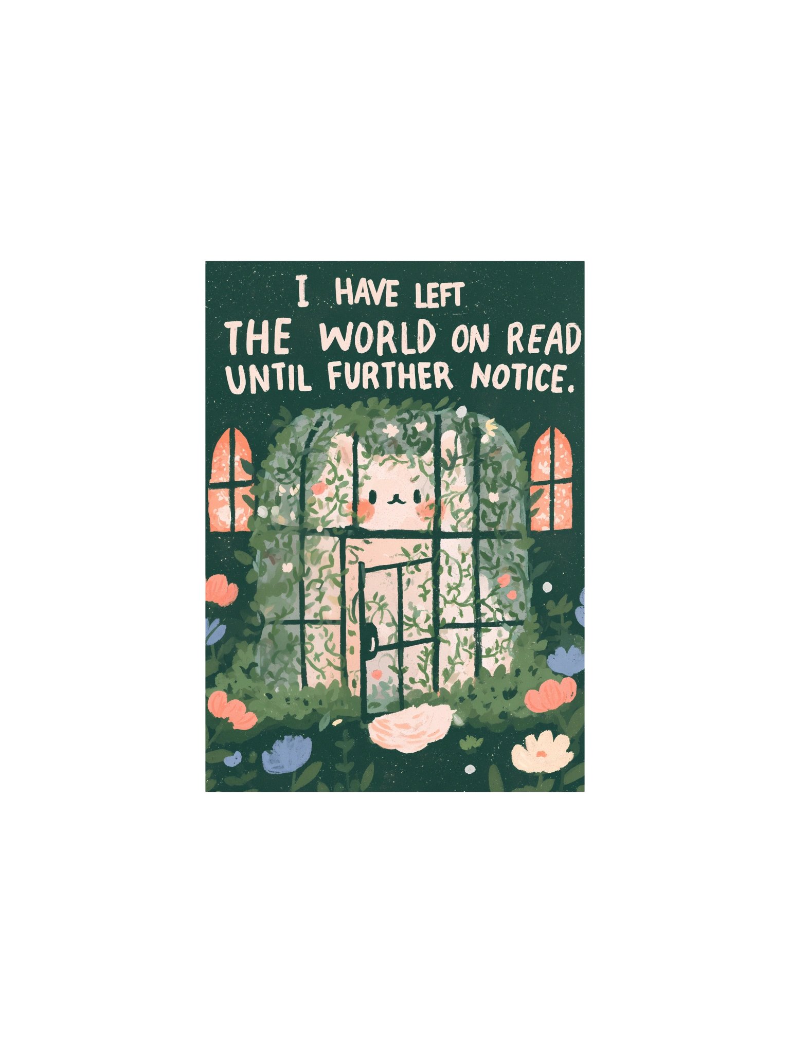 Left on Read Bunny Garden Poster product image (3)