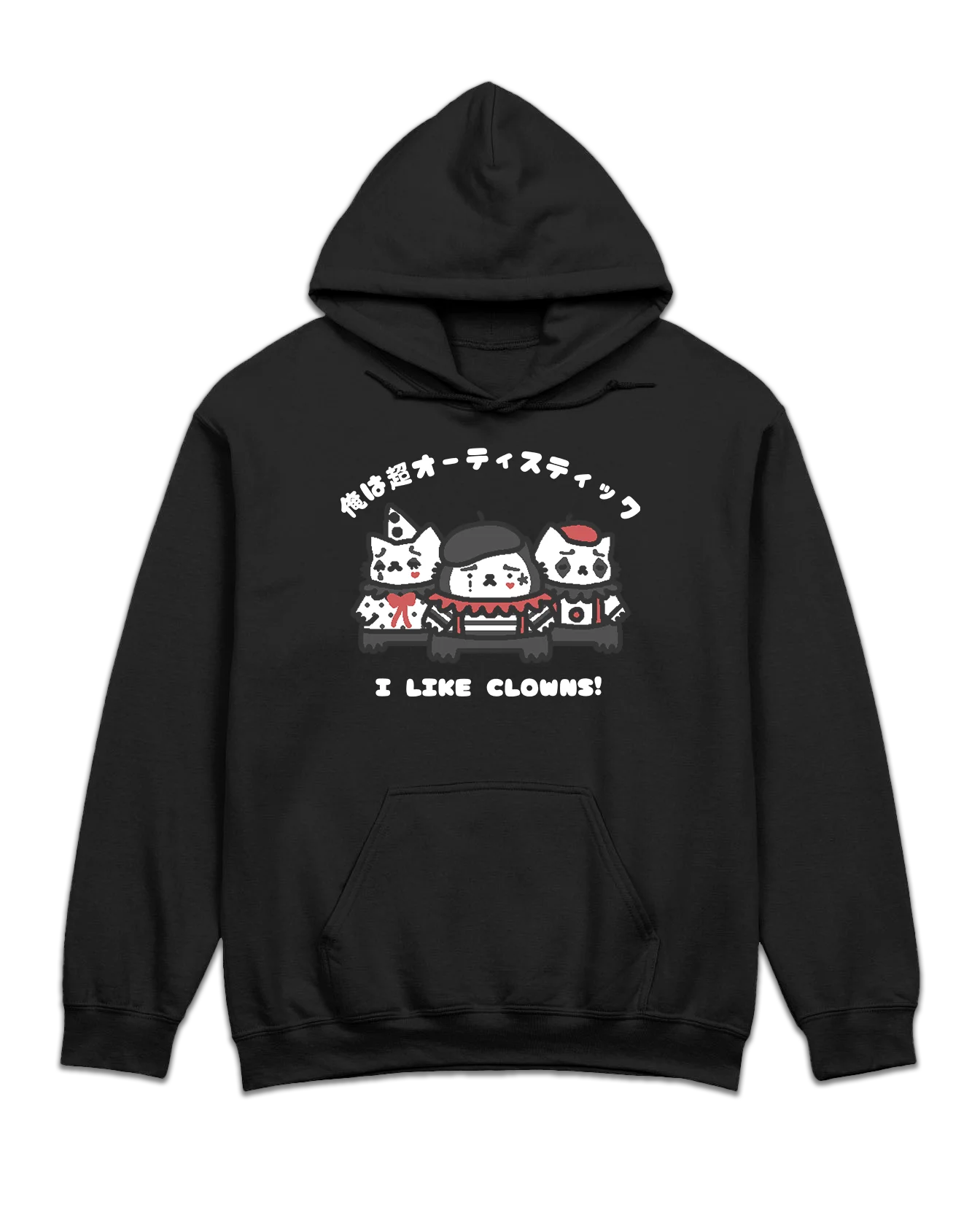 I LIKE CLOWNS hoodie (mime edition) product image (1)