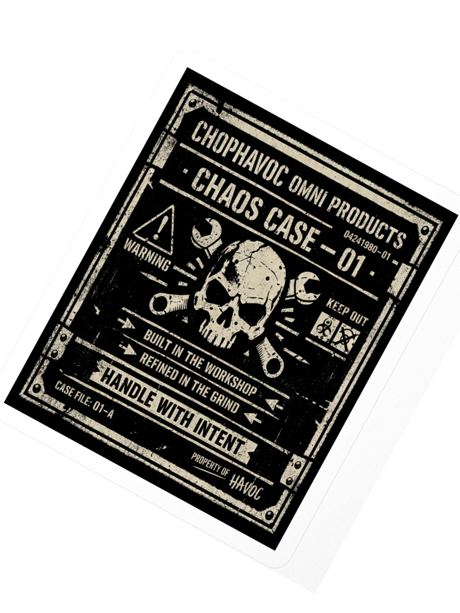 Chaos Case — 01 (Workshop Warning Stamp) product image (2)