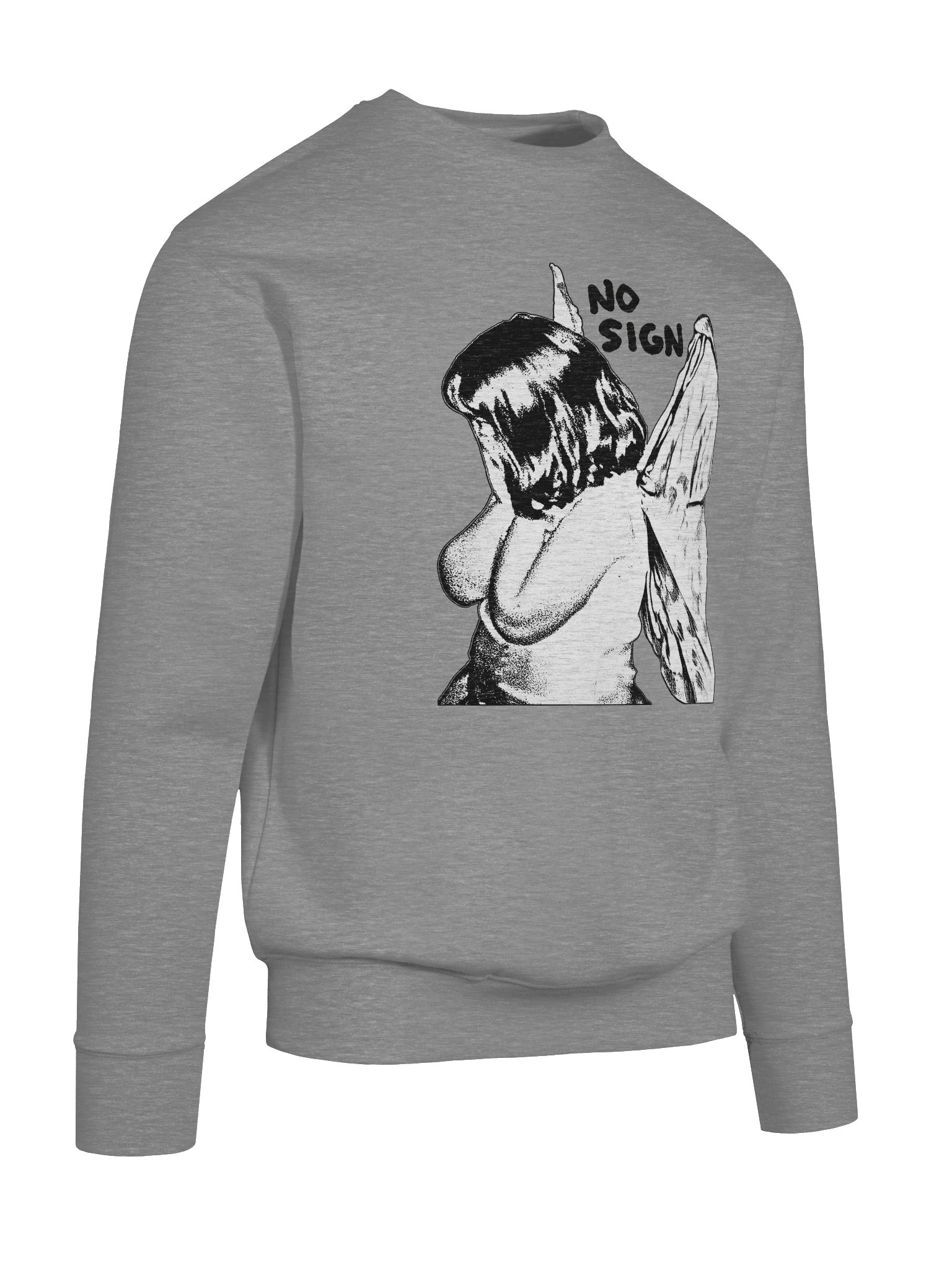 "NO SIGN" printed crewneck product image (10)