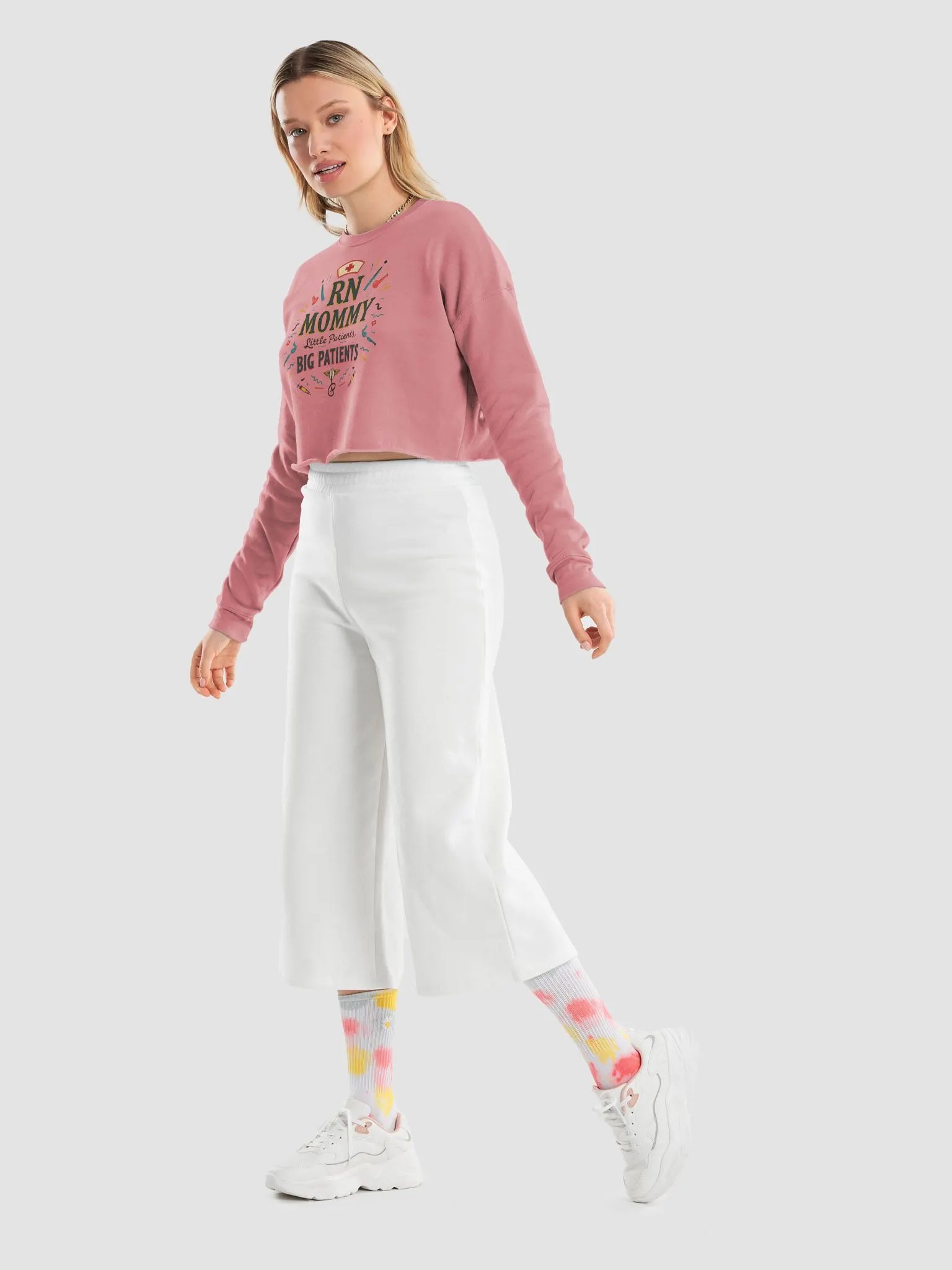 RN Mommy Medical-themed Crop Sweatshirt product image (35)