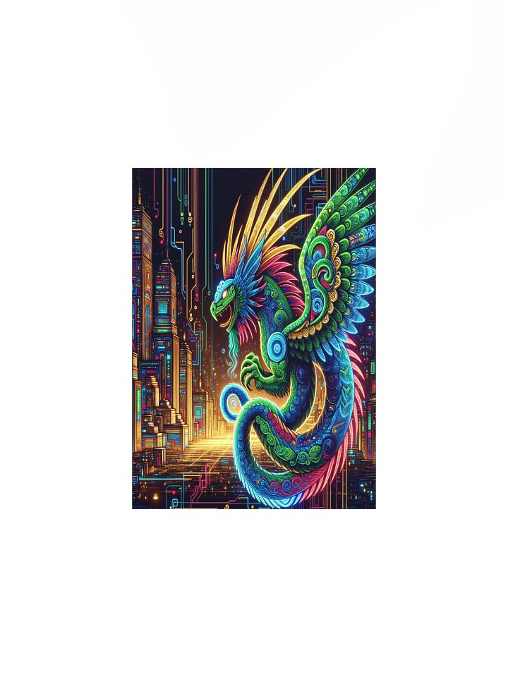 Quetzalcóatl Neón: Deidad Digital de la Ciudad Eterna product image (3)