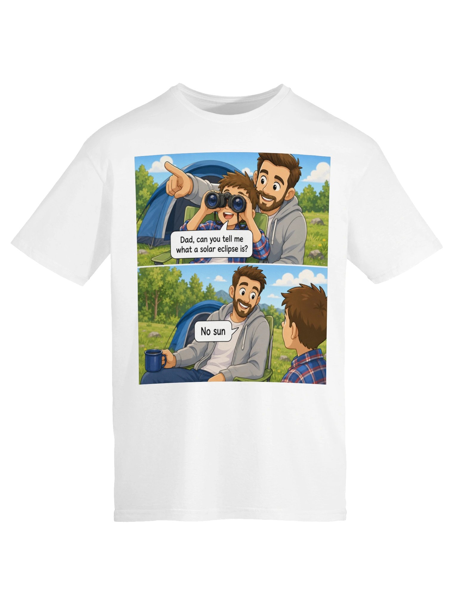 No Sun – Funny Solar Eclipse Dad Joke T-Shirt product image (5)
