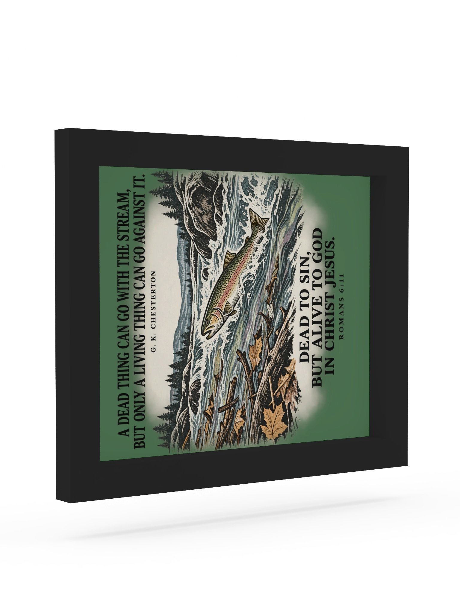 Swimming Upstream Framed Wall Art product image (7)