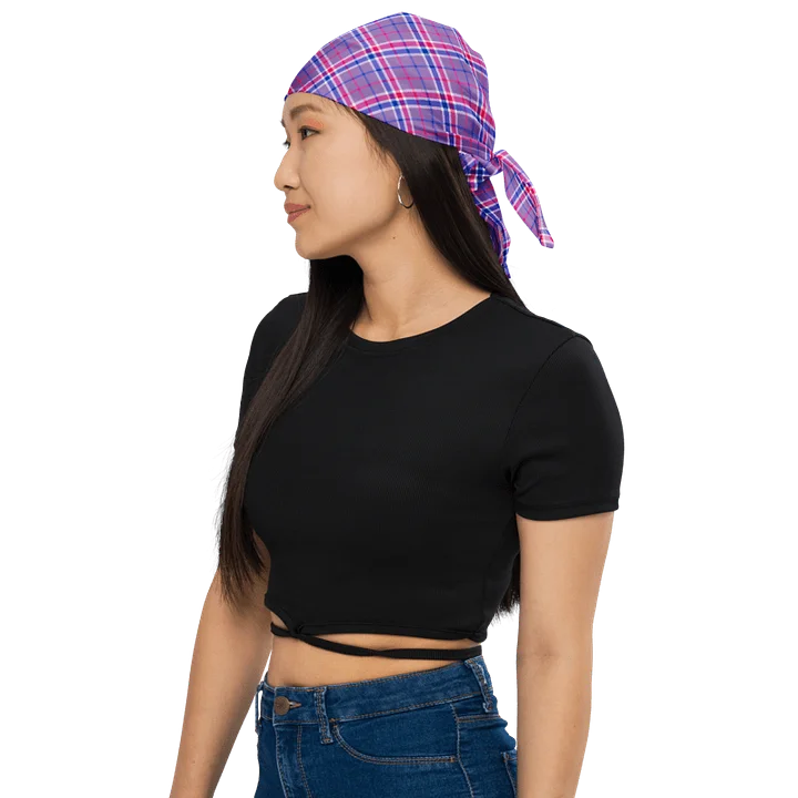 Lavender Plaid Bandana product image (1)