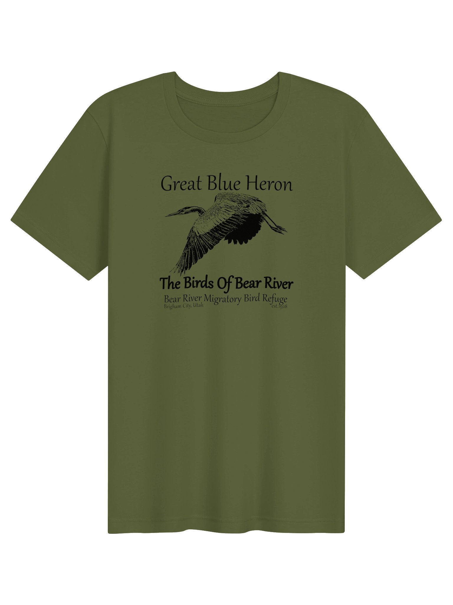 Birds of Bear River Great Blue Heron Unisex T-shirt product image (10)