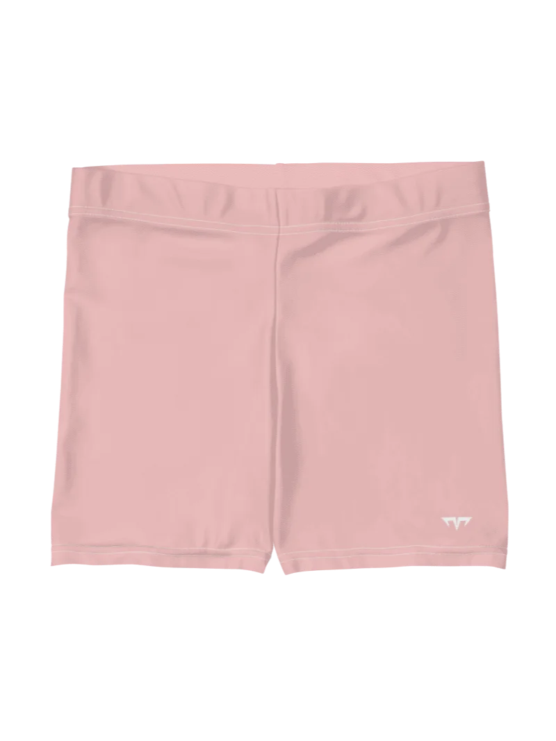 Women's Activewear - Slip Shorts Baby Pink - Printed White Logo product image (1)