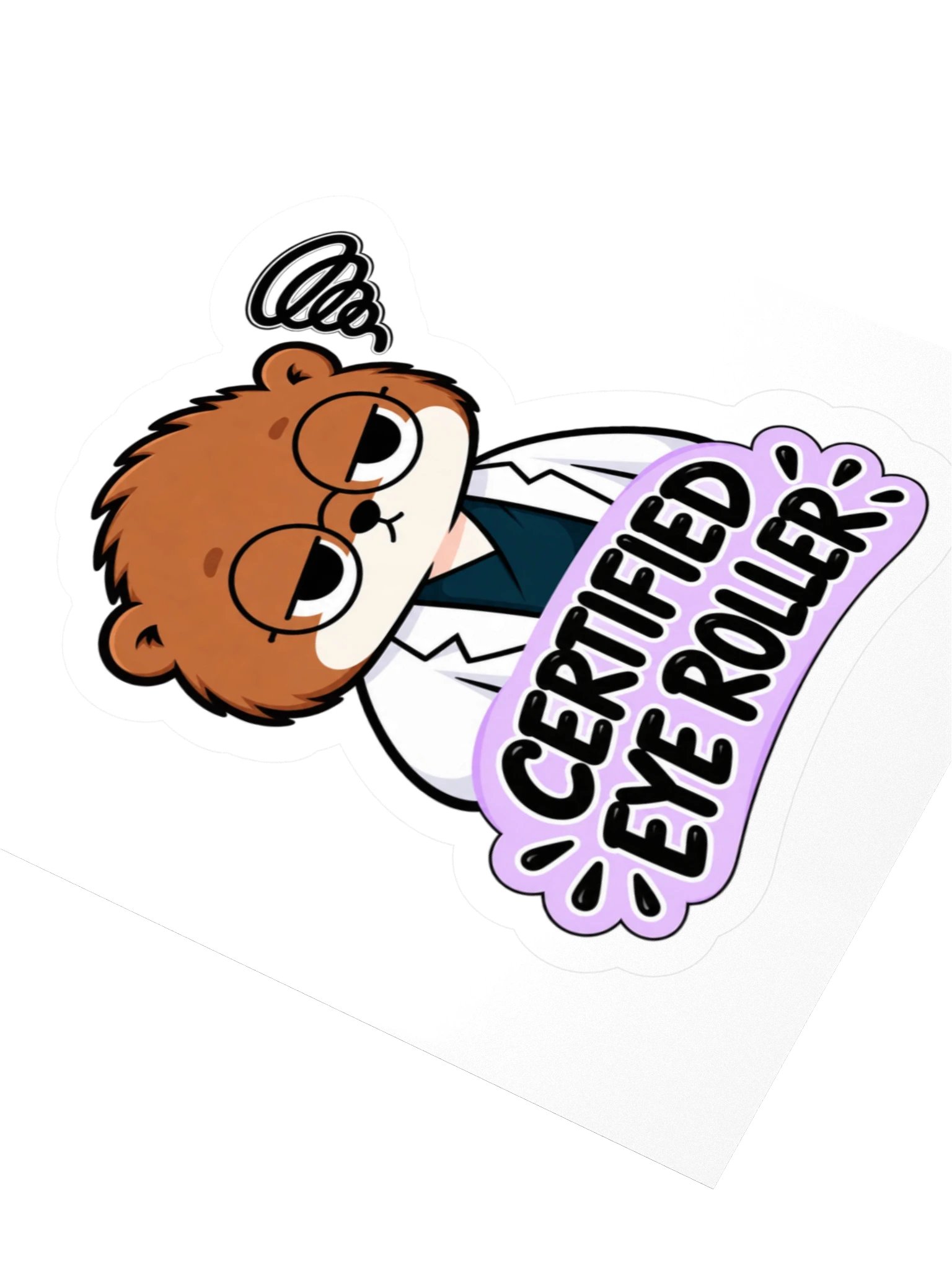 Sleepy Optometrist Certified Eye Roller Sticker product image (3)