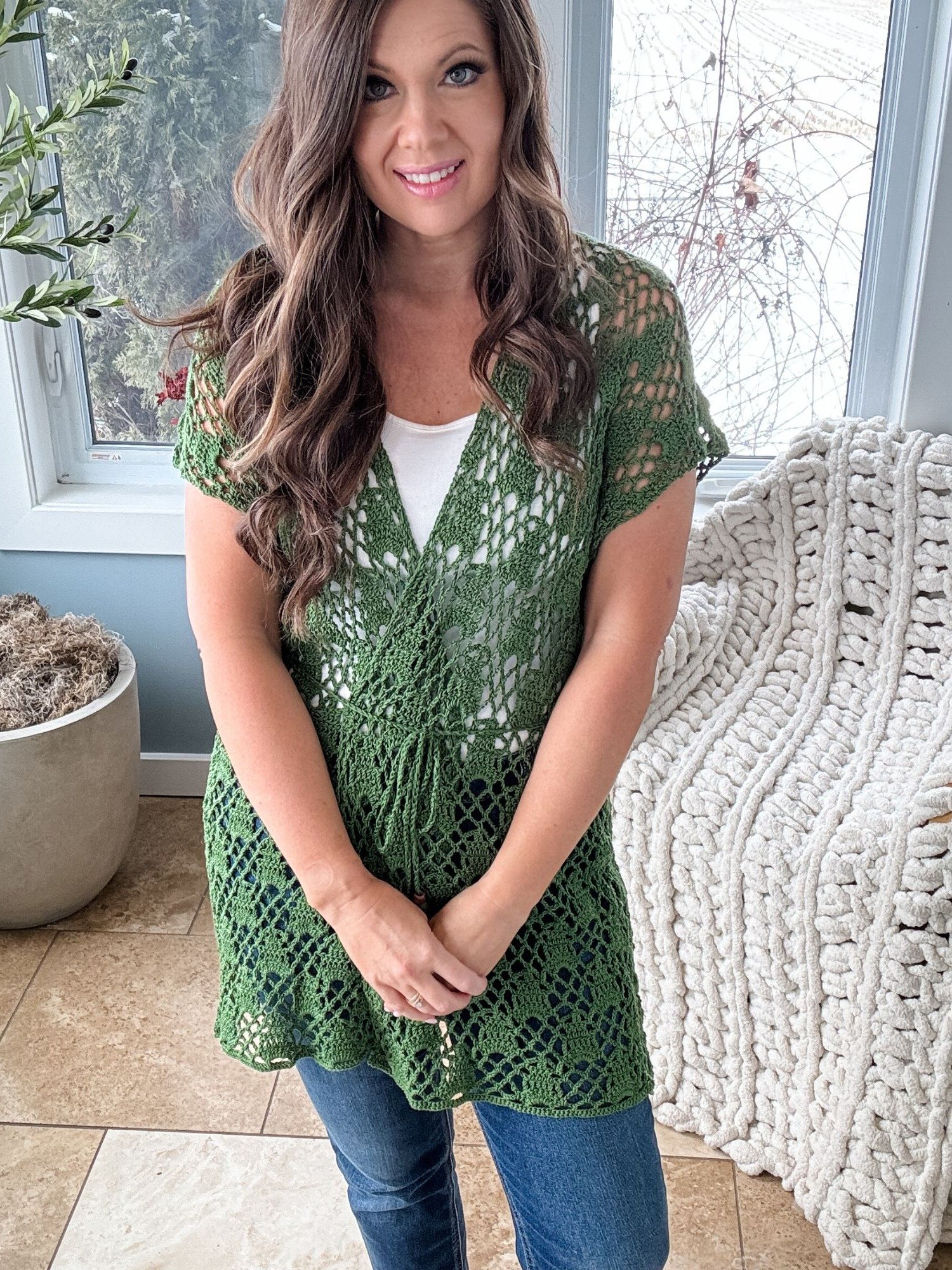 Bora Bora Sleeveless Cardigan Crochet Pattern product image (2)