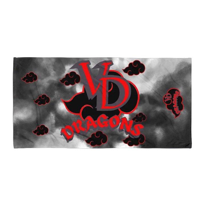 valerian dragons towel (blackXred trim) product image (1)