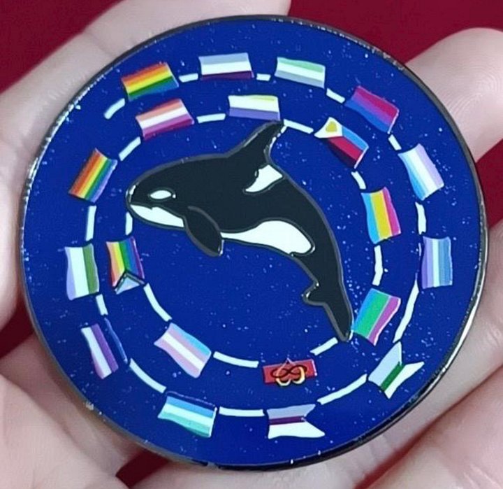 Orca Pride Enamel Pin product image (1)