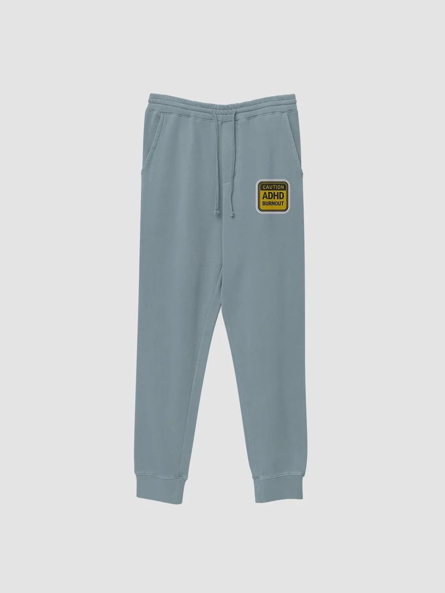 CAUTION: ADHD BURNOUT pigment-dyed sweatpants (bubble design) product image (2)
