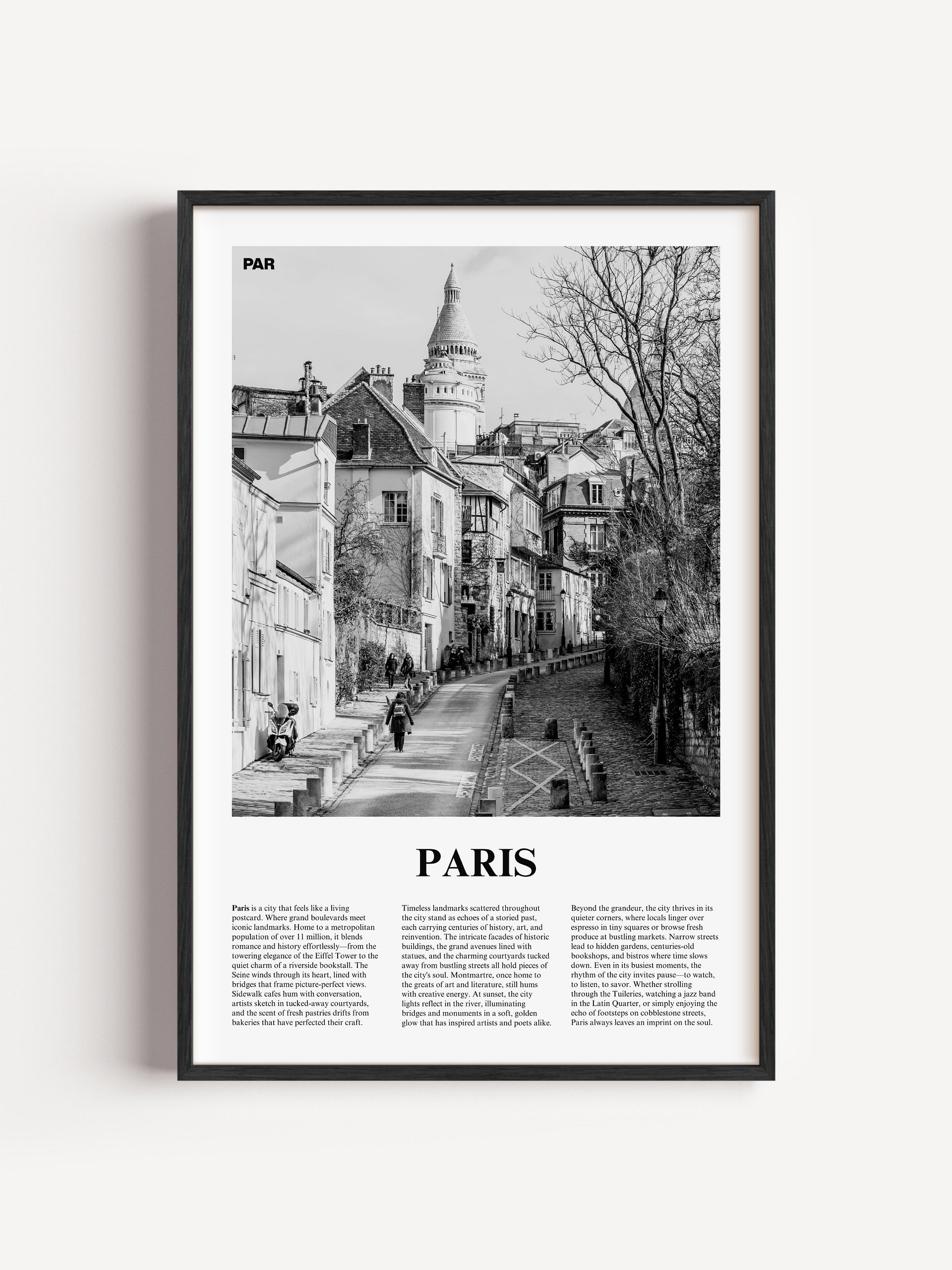 Paris 06 Newspaper Poster | Framed product image (1)