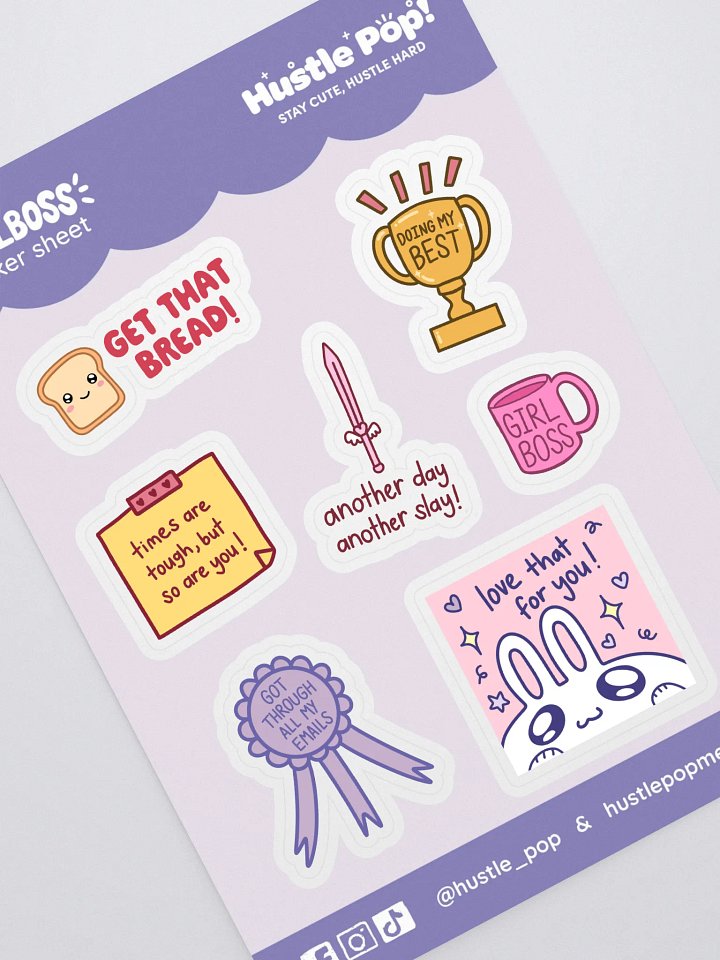 Motivational Girlboss Sticker Sheet product image (1)