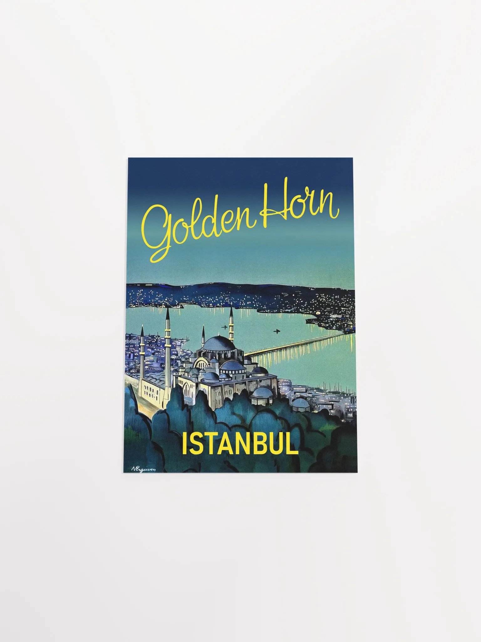 Istanbul, Turkey, 1950s — retro travel poster product image (9)