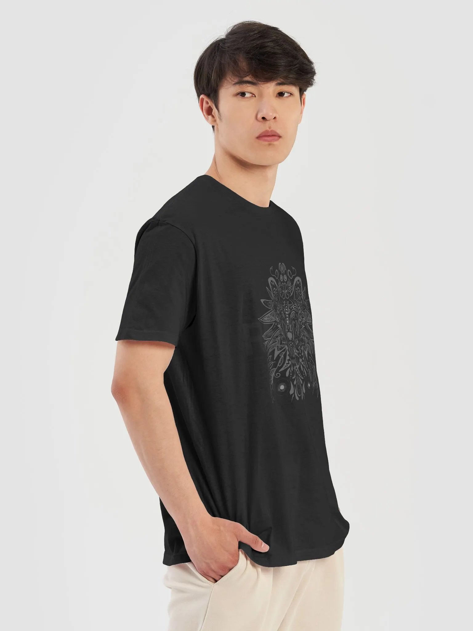 Wolf Mandala Symmetry T-Shirt product image (26)