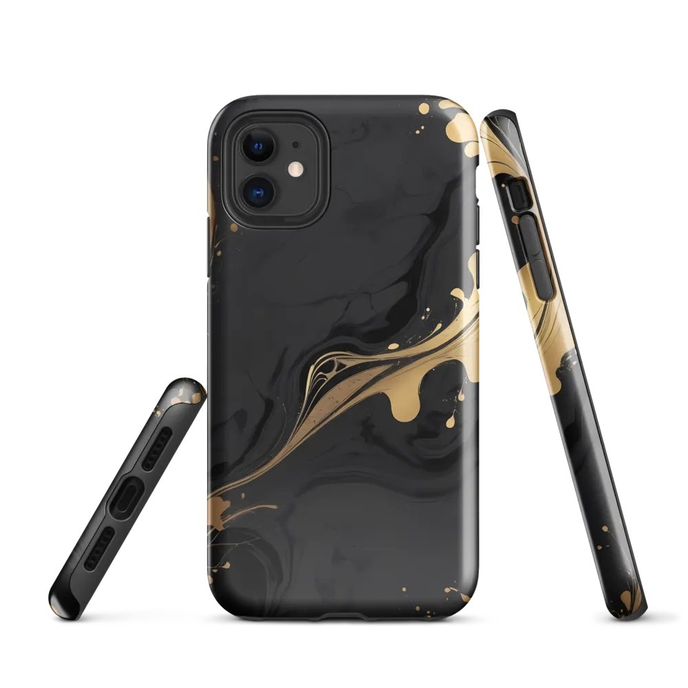 Tough Case for iPhone® – Mystic Gold Flow product image (1)