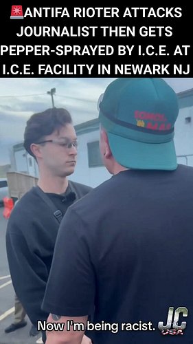 🚨 WOW - An Anti-I.C.E. Protestor ATTACKED a journalist then was PEPPER-SPRAYED by a Federal Agent outside of the I.C.E. Deten...