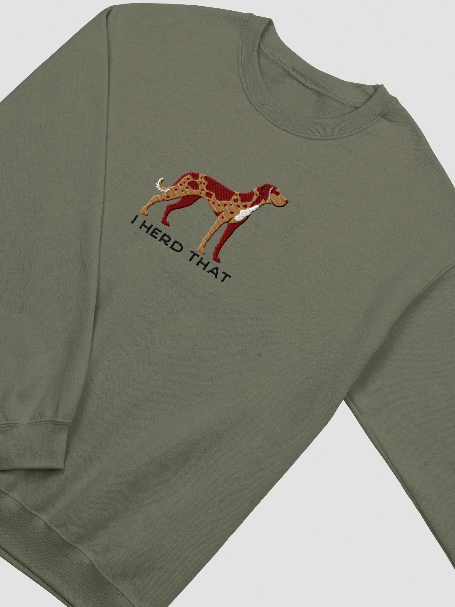 I Herd That Sweatshirt (Embroidered) of a Catahoula Leopard Dog(Red Leopard) product image (6)