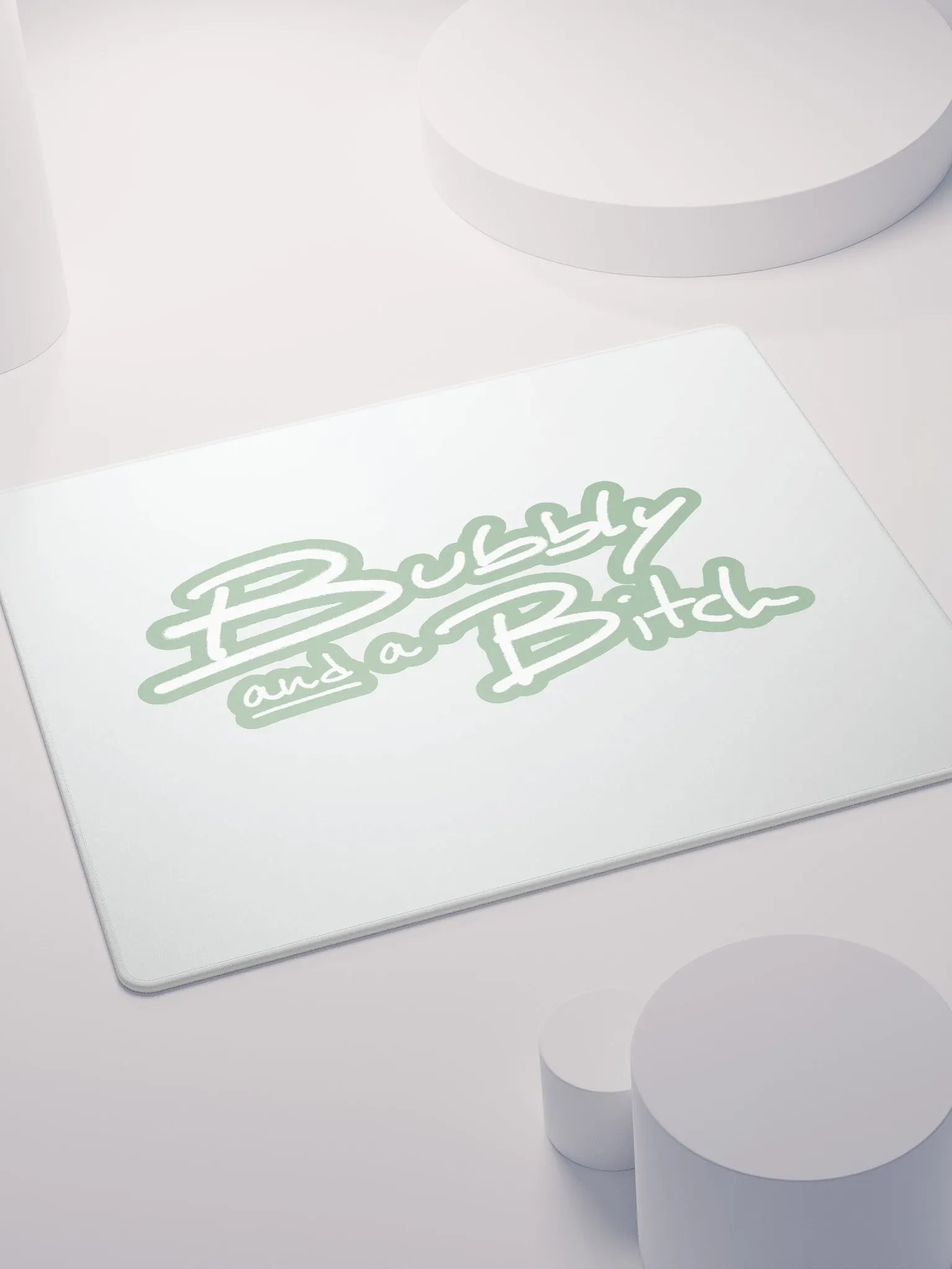 Bubbly and a B*tch (lined design, #96B697) mouse pad product image (4)